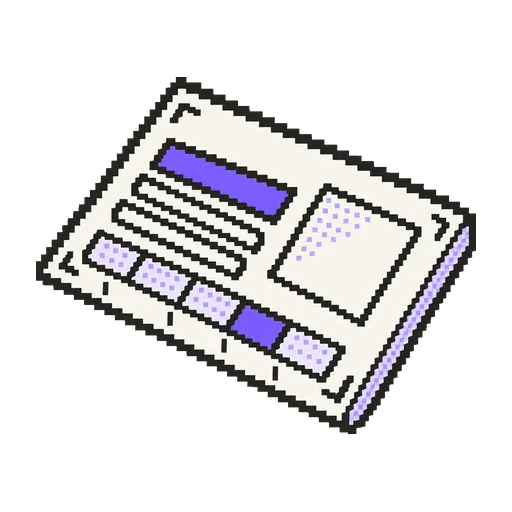 Pixel-art print proof with crop marks and a colour strip